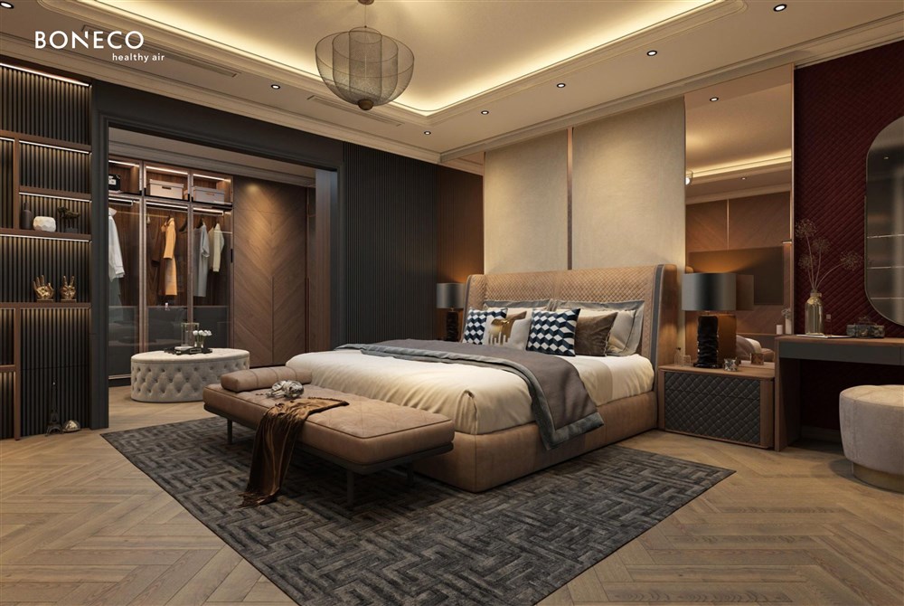 Máy lọc không khí kết hợp tạo ẩm BONECO H680: Lựa chọn hoàn hảo cho phòng ngủ master sang trọng