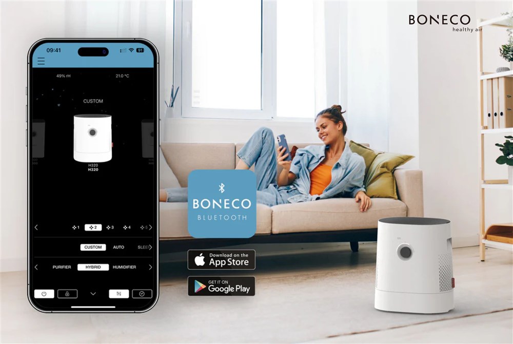 Cách đặt và vận hành máy lọc không khí kết hợp tạo ẩm BONECO H320 cho phòng ngủ