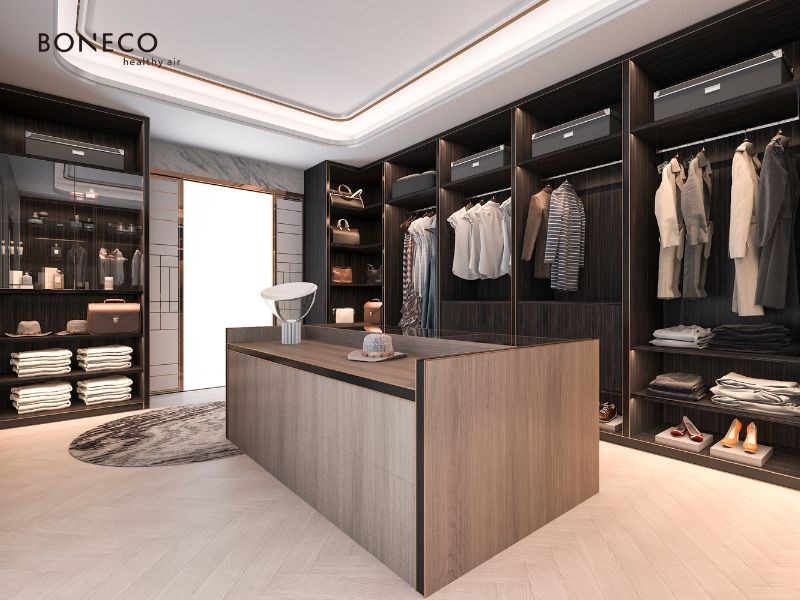 Thiết kế giải pháp không khí cho phòng thay đồ và walk-in closet