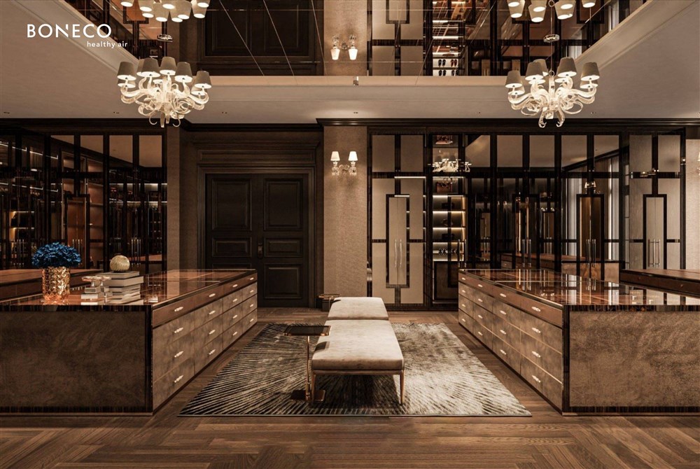 Thiết kế giải pháp không khí cho phòng thay đồ và walk-in closet