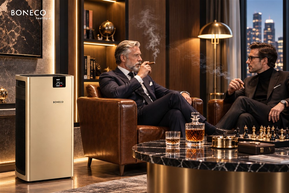 Máy lọc không khí có khử được mùi ám trên rèm, sofa sau khi hút cigar?