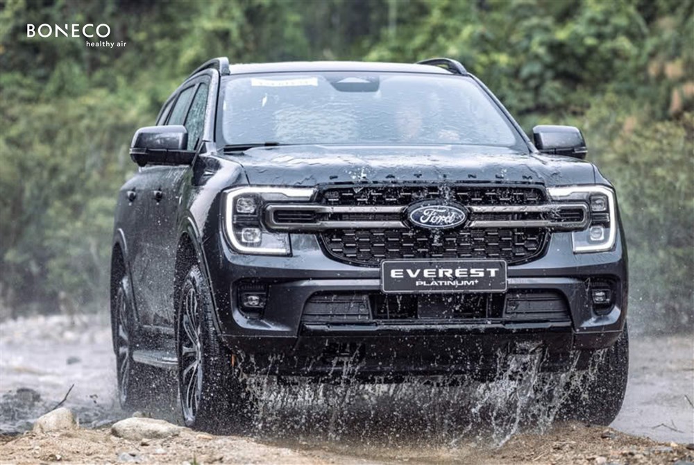 Ford Everest, Ranger: kiểm soát bụi và mùi cabin khi đi off-road, đường dài