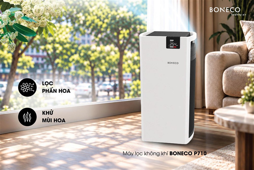 Giải pháp lọc phấn hoa, giảm mùi hoa sữa trong không gian sống cùng BONECO P500 và P710