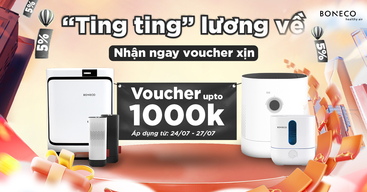ĐÓN LƯƠNG VỀ - Máy lọc không khí, máy tạo ẩm sale đến 1 triệu đồng