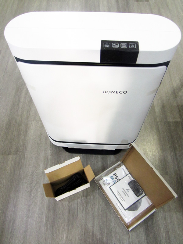 Đập hộp máy lọc không khí BONECO P500 bảo vệ sức khỏe gia đình