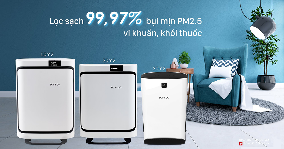 TOP 10 máy lọc không khí chất lượng, đến từ thương hiệu uy tín